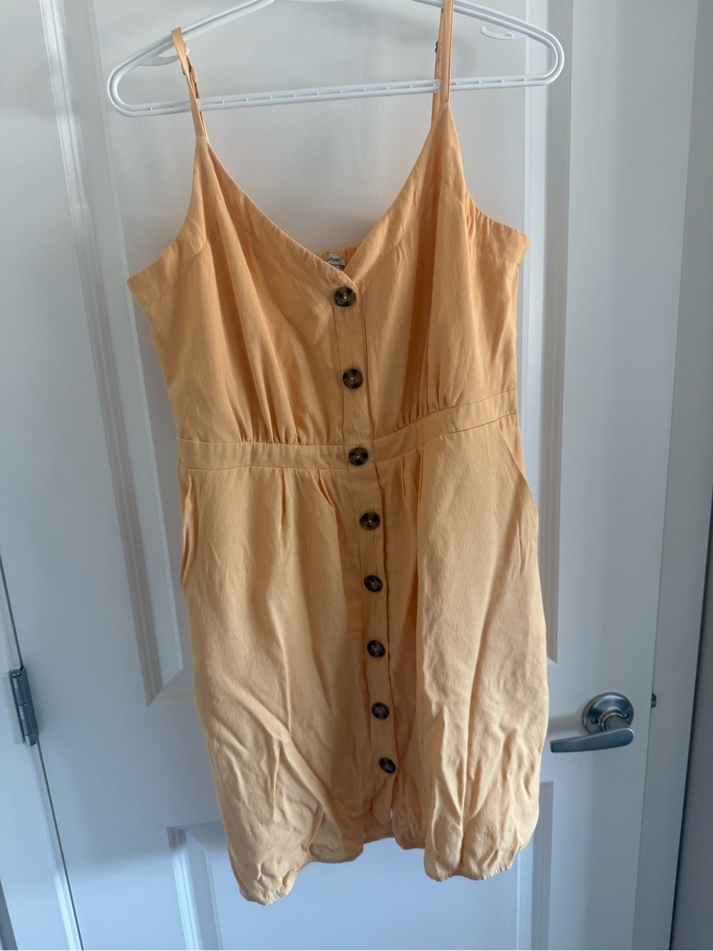 Kismet Yellow Button-Front Midi Dress